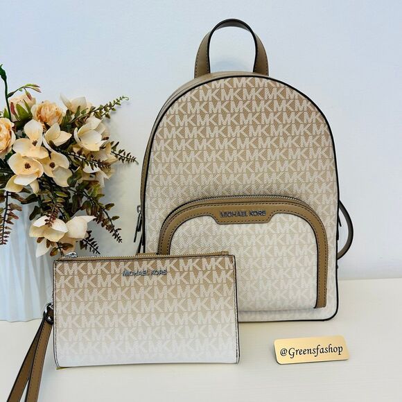 Michael Kors Jaycee Medium Ombré Signature Logo Backpack & wallet Husk - Picture 1 of 12